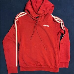 Adidas Women’s Red Sweatshirt with Iconic Three-Stripe Design